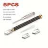 5pcs Glass Knife Set Oil Injection Type Multi-functional Marble Tile Roller Hand-held Glass Knife DIY Tile Special Tools 1