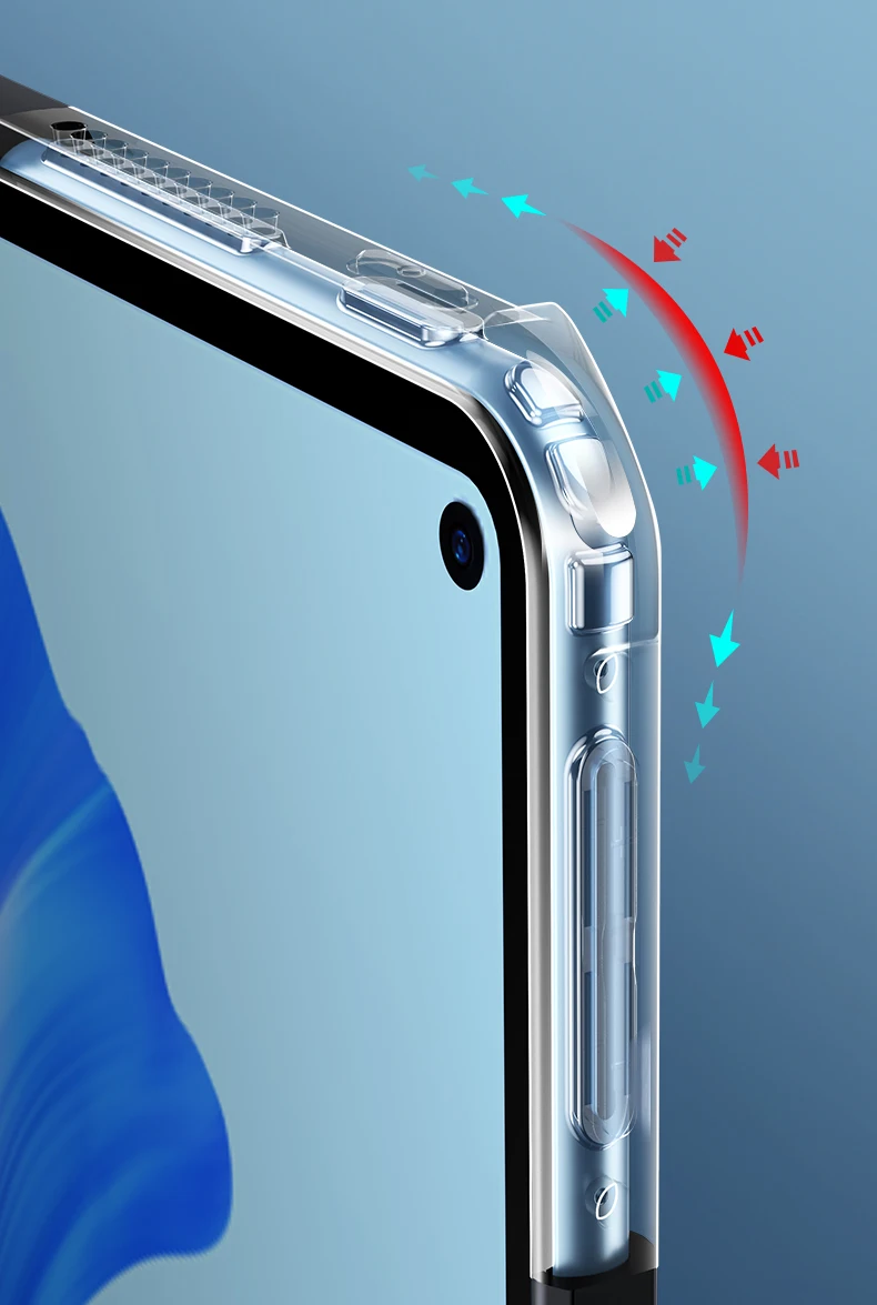 Xundd-Caso de tablet transparente à prova de