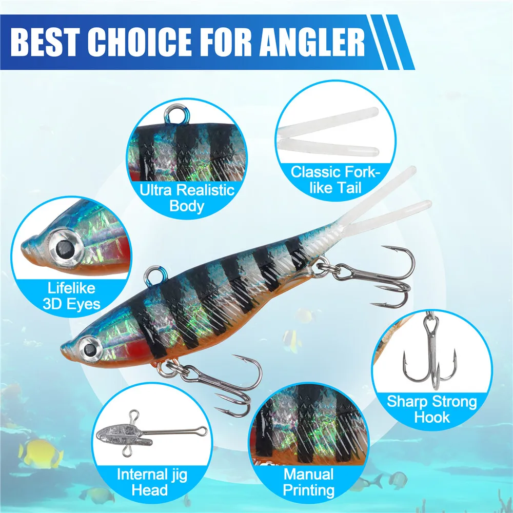 10 Stück vorgefertigte, weiche Jig-Köder, 12 g, 21 g, Jig-Head-Swimbait, Barschköder zum Angeln, Crappie- und Walleye-Jig-Köder. – Detail 5
