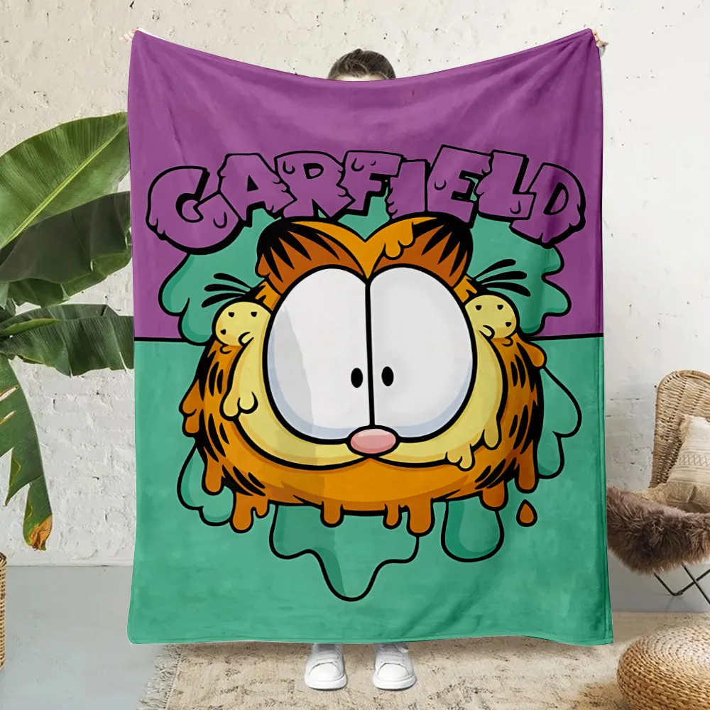 Hot Anime Cartoon Garfields Printed Blanket Picnic Blankets Warm Blanket Soft and Comfortable Blanket Home Travel Birthday Gift 3