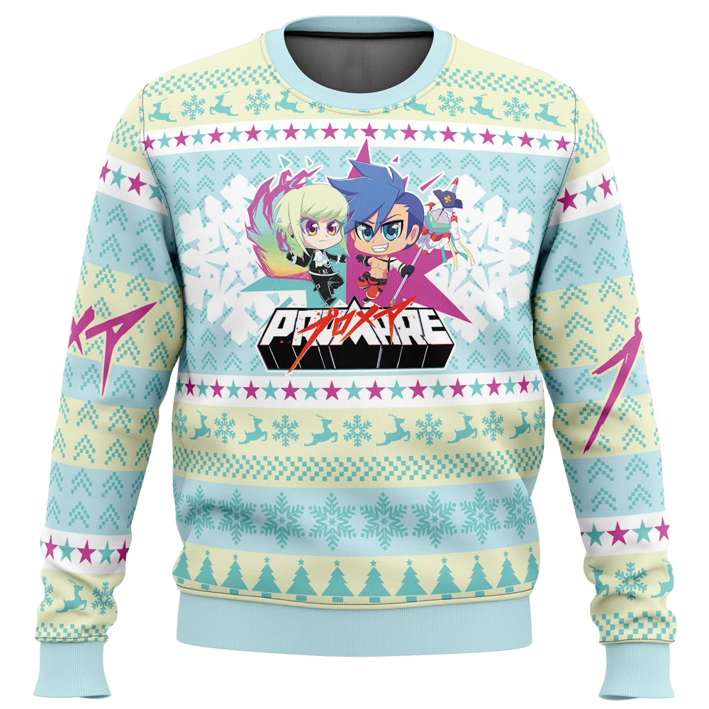 

Christmas Snowflakes Promare Christmas Sweater Gift Santa Claus Pullover Men 3D Sweatshirt And Top Autumn And Winter Clothi