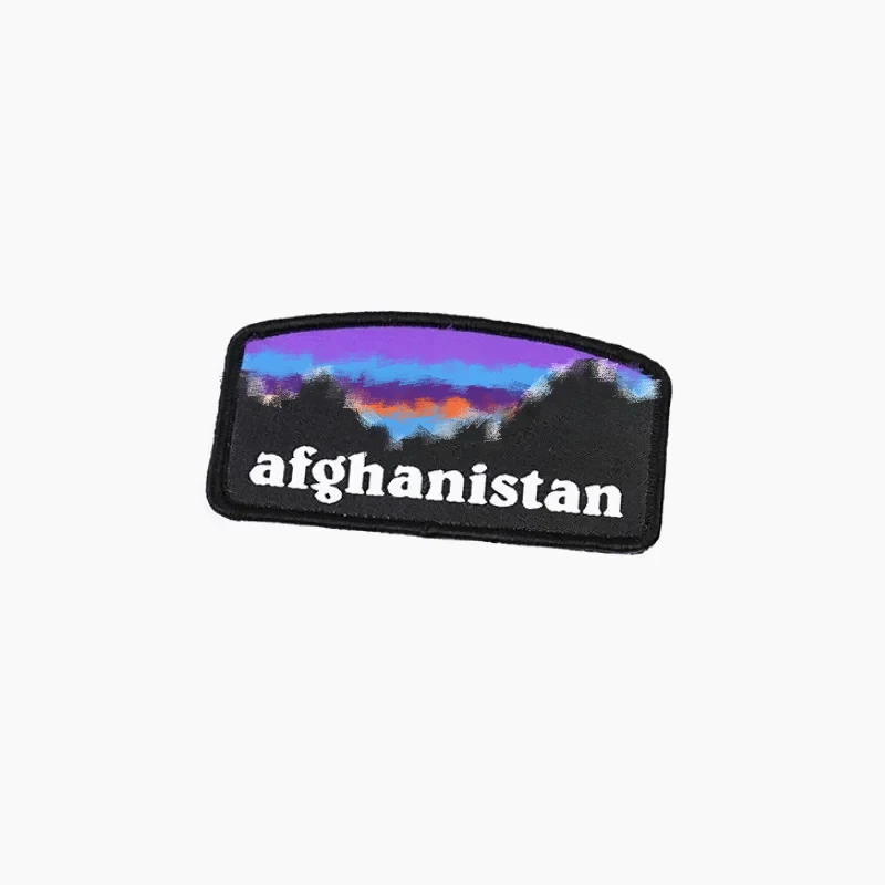 Azië Nationale Kazachstan Vlag Naaien Borduurwerk Tactische Patch Militaire Moreel Armband Badges Embleem Applique Haak Patches Voor Kleding Tassen