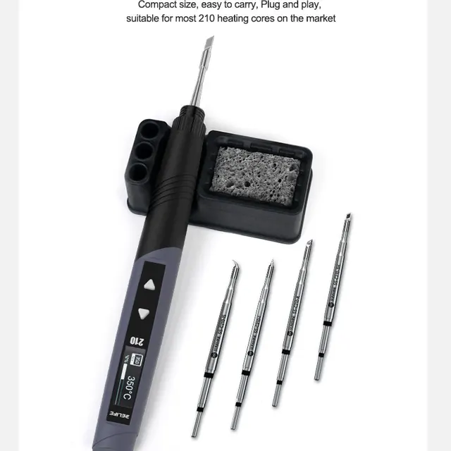 كاوية لحام ذكية محمولة RELIFE RL-210 (مدخل Type-C) – تدعم سنون C210 وشواحن PD 5