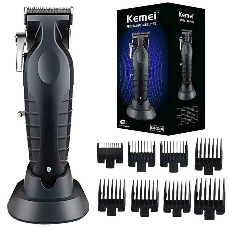 Tagliacapelli Elettrico Ricaricabile Professionale Originale Kemei Barber Hair Cut Machine Cordless Hair Trimmer Con Base Di Ricarica