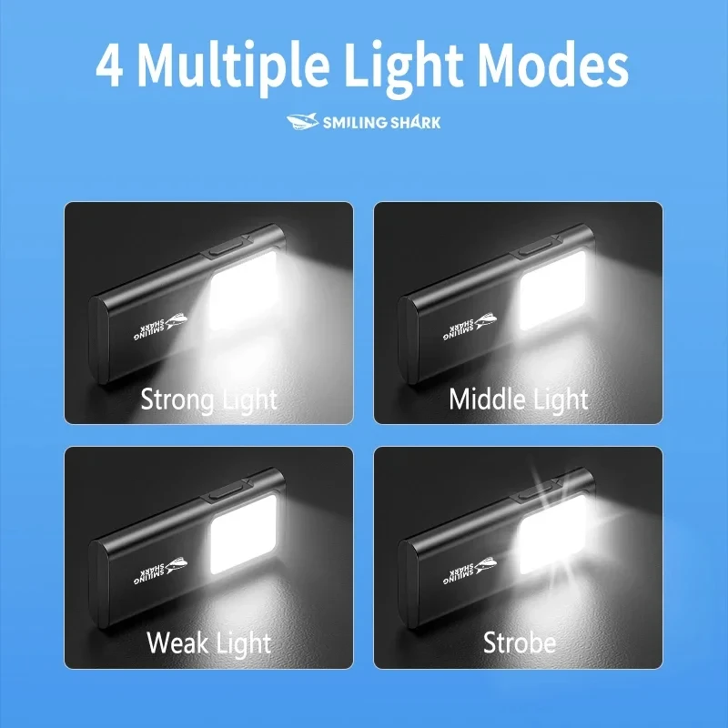 Mini Rechargeable Worklight,COB Floodlight Pocket Flashlight,with Clip Design,for Outdoor Running, Hiking