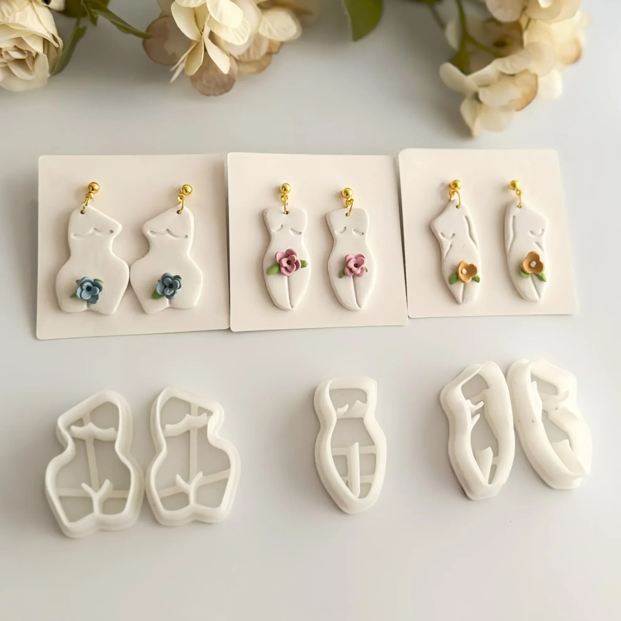 Woman's body Polymer Clay Cutter Clay Tool Diy Earring Pendant Jewelry Molding Cutting Mold Ceramic Tool