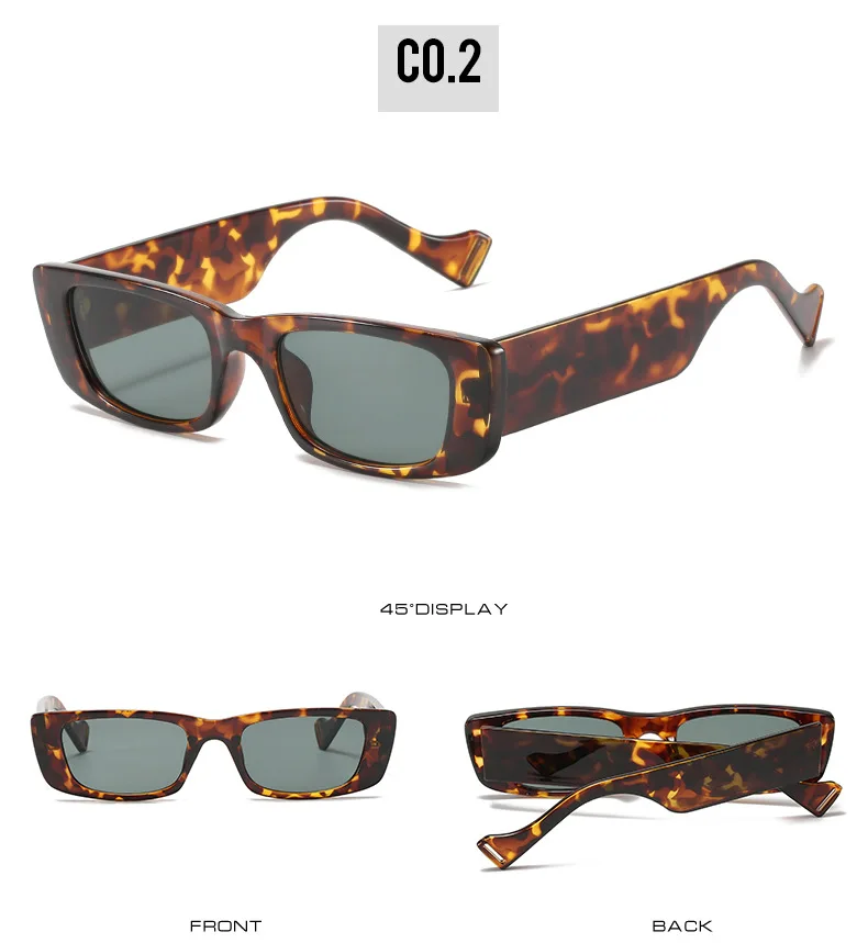 Modische rechteckige Sonnenbrille UV400 Candy Color Shades Trendige orange quadratische Unisex-Sonnenbrille für Männer und Frauen – Detail 6