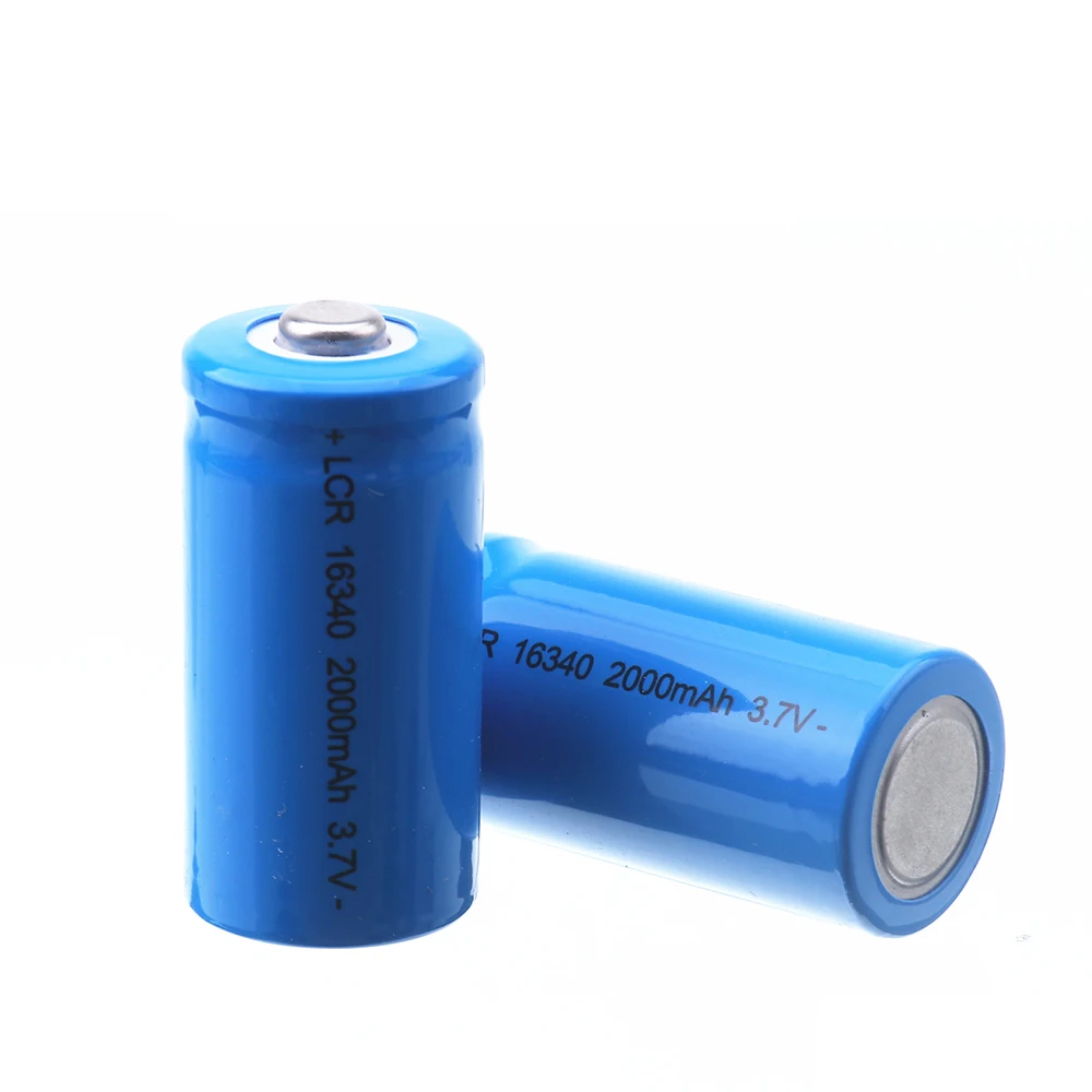 16340 Batteria 3.7V 2000mAh Cella ricaricabile agli ioni di litio per CR123A, CR17345, K123A, VL123A, DL123A, 5018LC, SF123A, EL123AP - Image 3