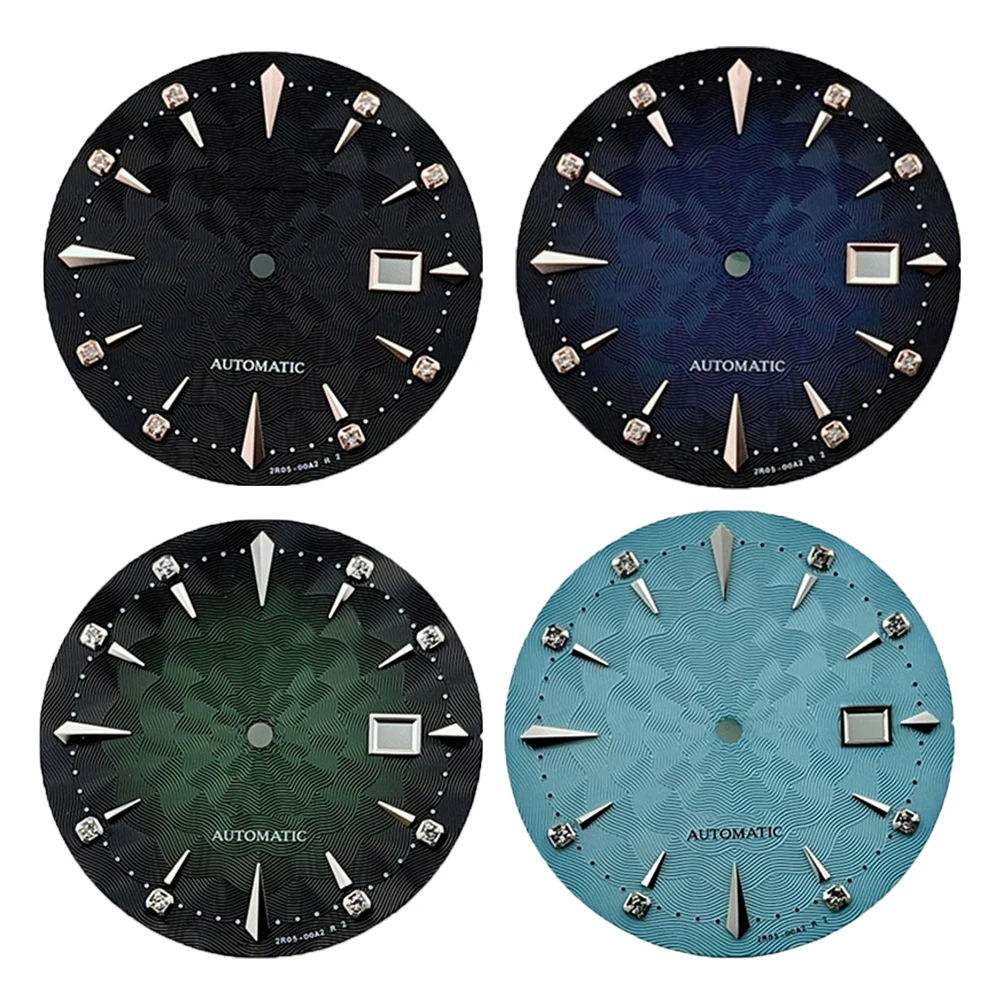 

Creative Watch Dial 35mm, for NH35A/NH36/4R Movement, No Luminous Gradient Dial NH35, Single Calendar Watch Faces Repair Parts