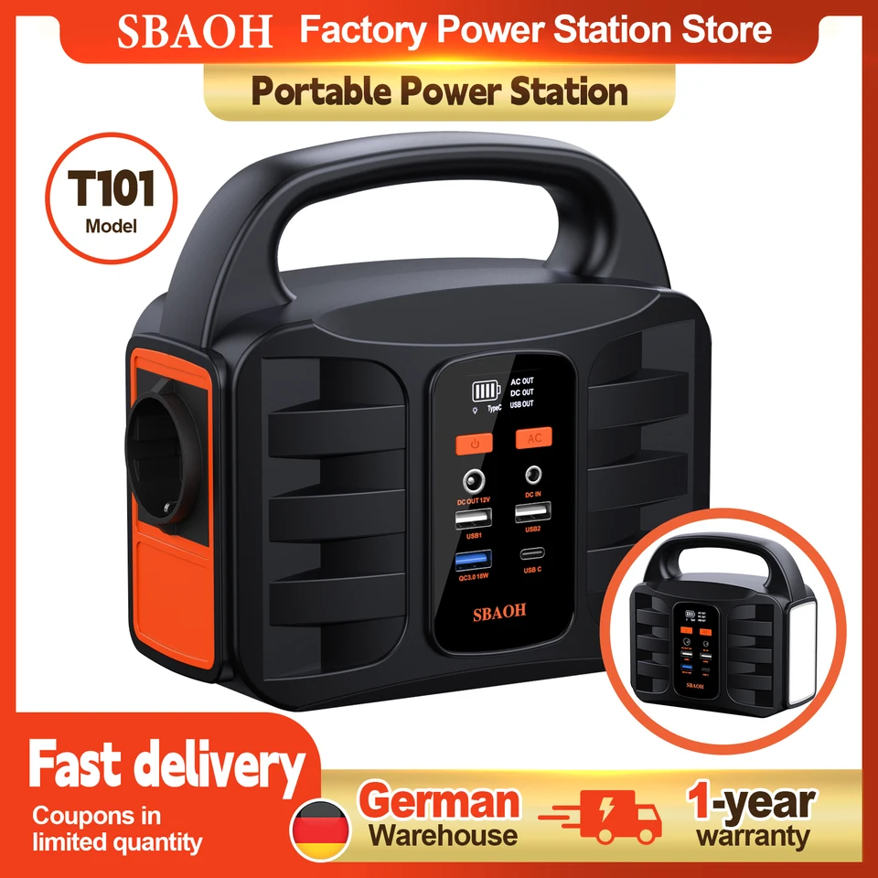 Station électrique Portable SBAOH 150W - 99Wh Avec Panneau Solaire - Batterie AC/USB