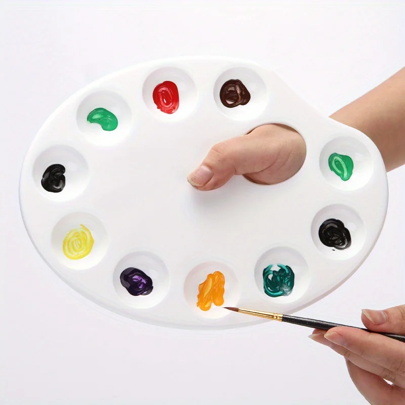 Painting Palette, Made of Environmentally Friendly Plastic, Reusable Art Tools Suitable for Gouache, Acrylic, Watercolor, Etc. - 4