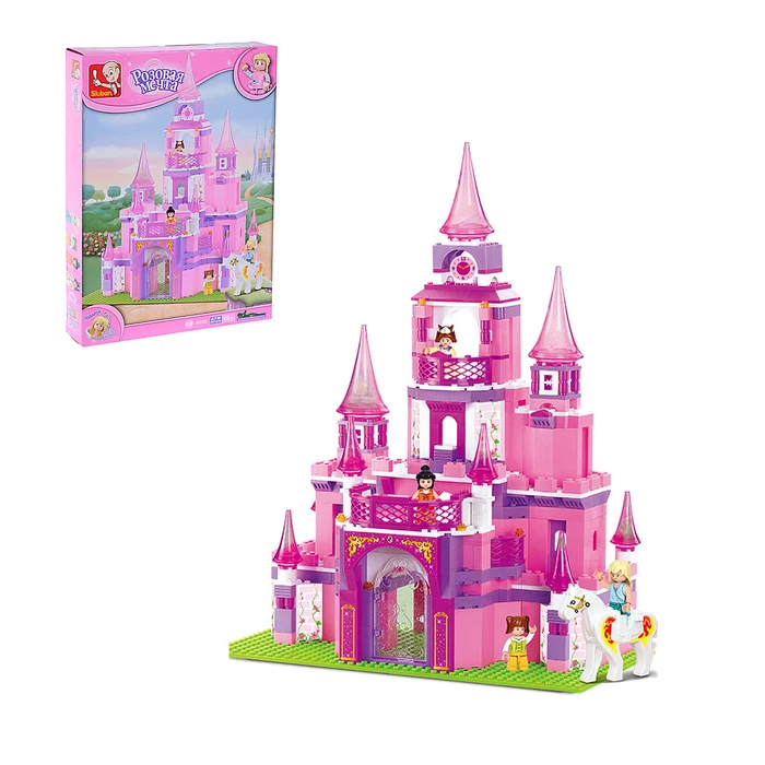 6-em-1 meninas princesa castelo blocos de construção compatíveis com Lego,  1000pcs brinquedos cor-de-rosa palácio do rei tijolos de banquete  brinquedos para meninas 6-12 construção Play Set brinquedos educacionais  para crianças - libergarden 