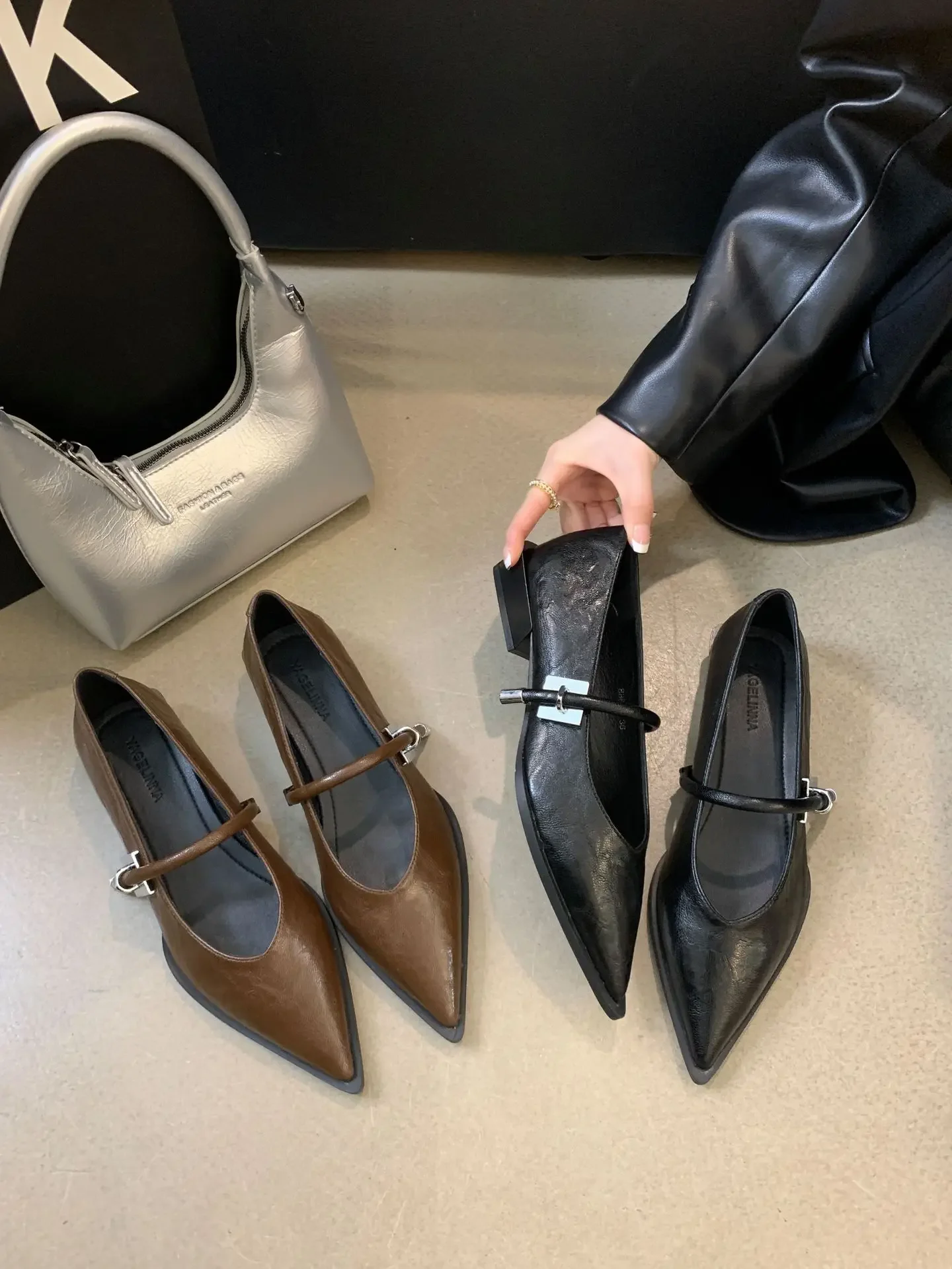 Spring Autumn Pointed Toe Women Pumps Fashion Shallow Low