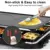 Electric Raclette and BBQ Grill, Smokeless Indoor 2-in-1 Griddle with 8 Nonstick Cheese Pans, Adjustable Temp, 1300W for Family 4 Electric Raclette and BBQ Grill, Smokeless Indoor 2-in-1 Griddle with 8 Nonstick Cheese Pans, Adjustable Temp, 1300W for Family 4