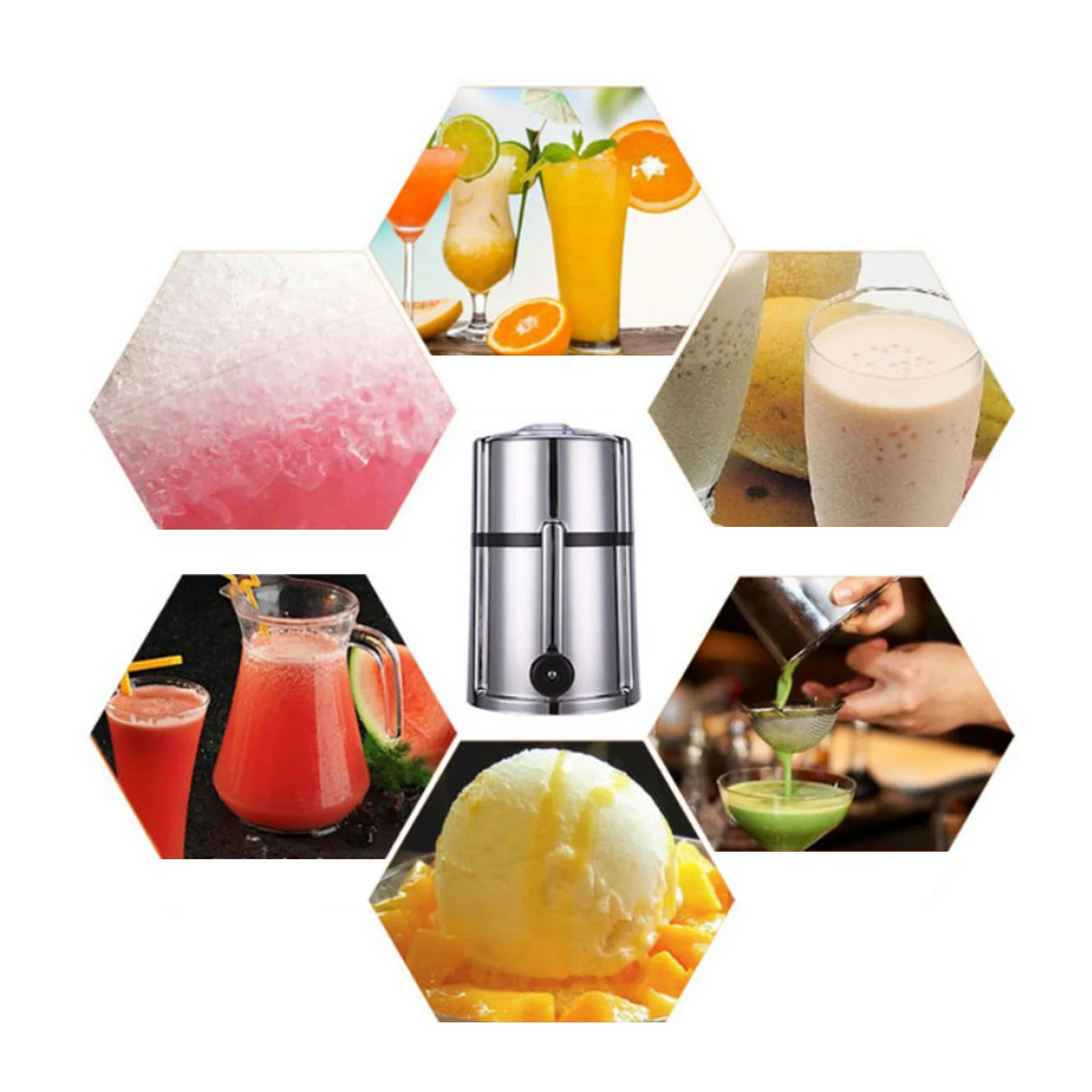 Portable Manual Ice Crusher Shaver Machine Manual Ice Crusher Shaver Machine Snow Cone Maker