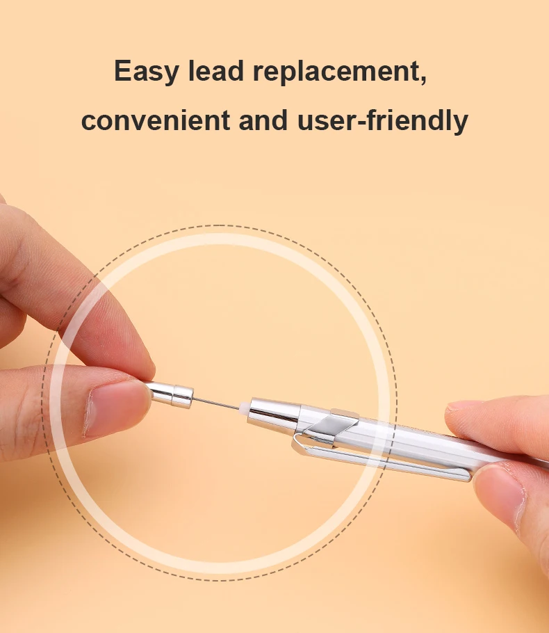 M&G Metal Mechanical Pencil 0.5mm/0.7mm Lead Refill Student Writing Stationery Automatic Pencils Office School Supplies 5