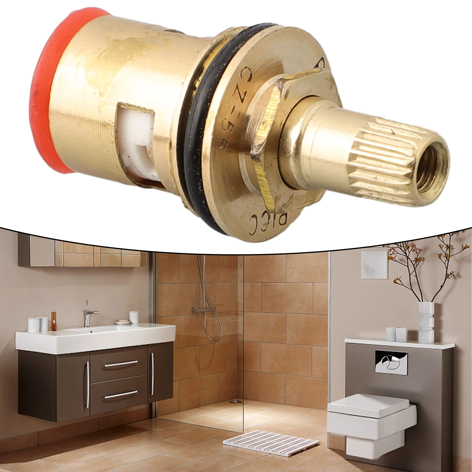 

Valve Faucet Cartridge 1/2" 1/2" 20 T With Rubber O Ring Ceramic Copper Copper Core For Home Iron Rod