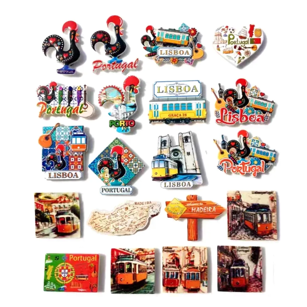 

Europe Portugal Lisboa Cock Tourist Souvenir Fridge Magnets Decoration Articles Handicraft Magnetic Refrigerator