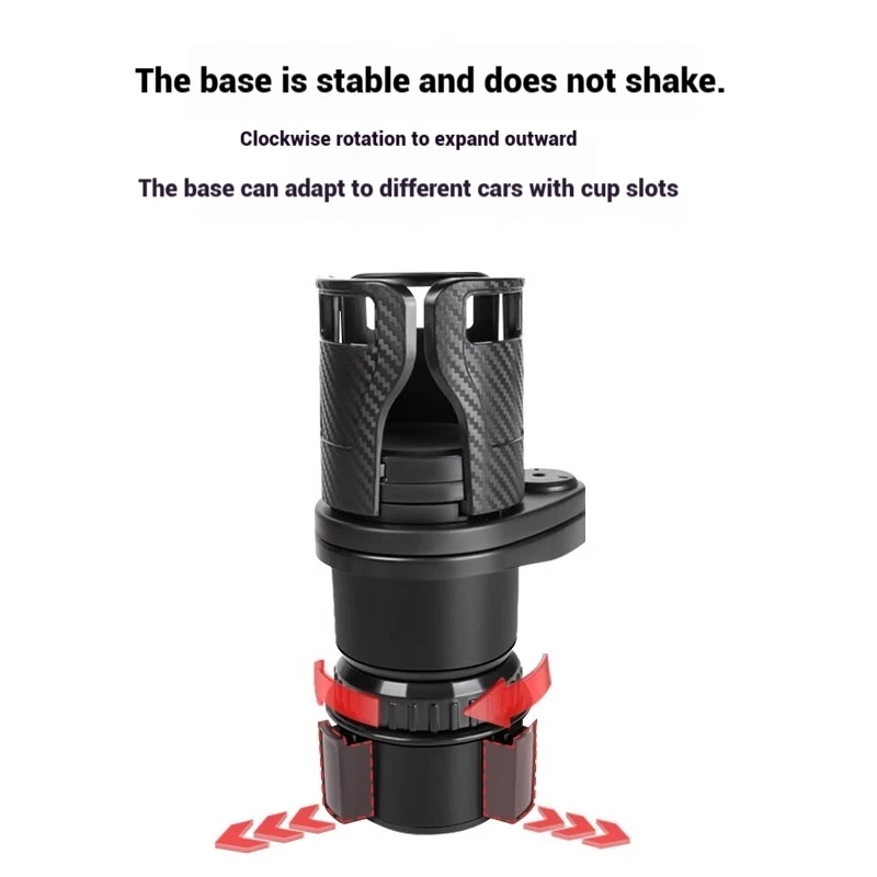 BMW X5 G05 2024-2025 차량용 4 in 1 컵홀더, 차량용 컵홀더 확장기, 다기능 회전식 차량용 컵홀더
