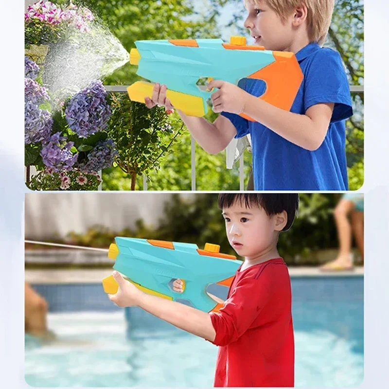 2 Modes Water Guns Kids Toy Swimming Pool Beach Summer Long Range Squirt Fighting Game Large Capacity Spray Toys Water Blasters 5