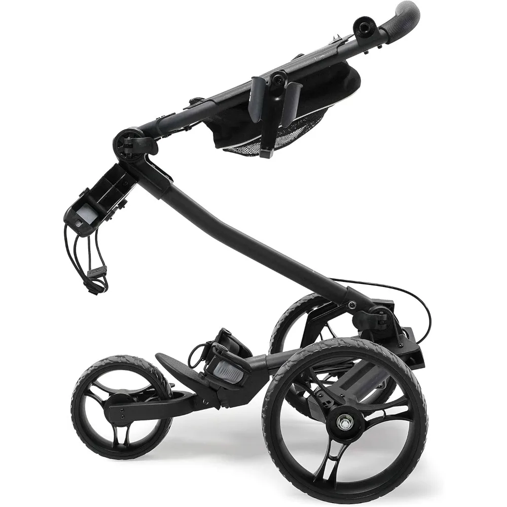Golf Push Cart Lightweight and Folding Golf Cart Adjustable Bag Stand Putter Cover Supplies Trolley Sports