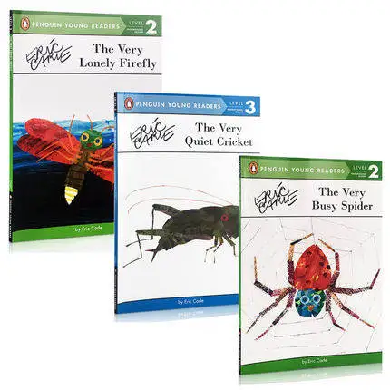 

MiluMilu the Very Quiet CriCket Busy Spider Lonely Firefly ERIC CARLE Eric Carle Buku Early Education Of Original English Books