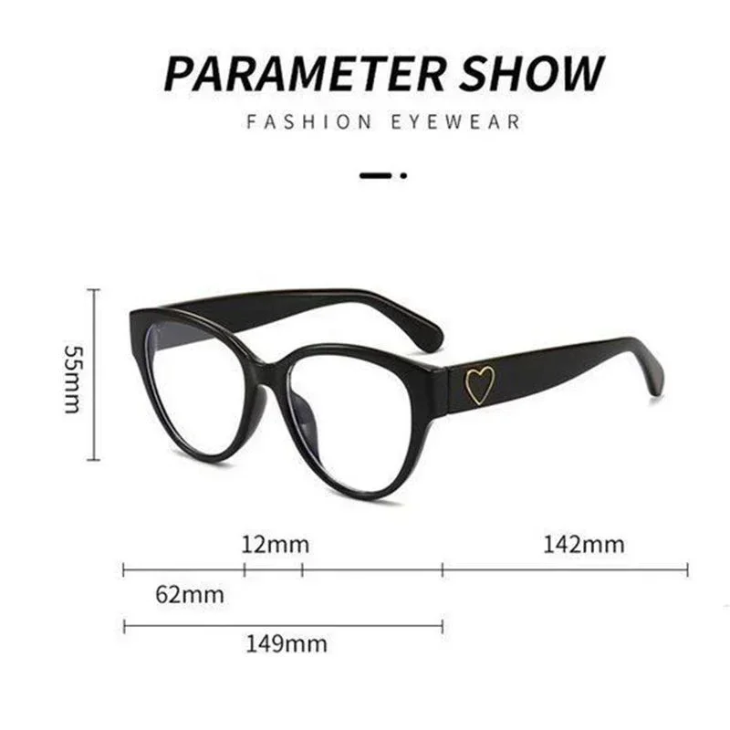 Blue Light Blocking Ladies Myopia Eyeglasses with Diopter Luxury Large Frame Finished Minus Sunglasses Prescription 0 To -4.0 6