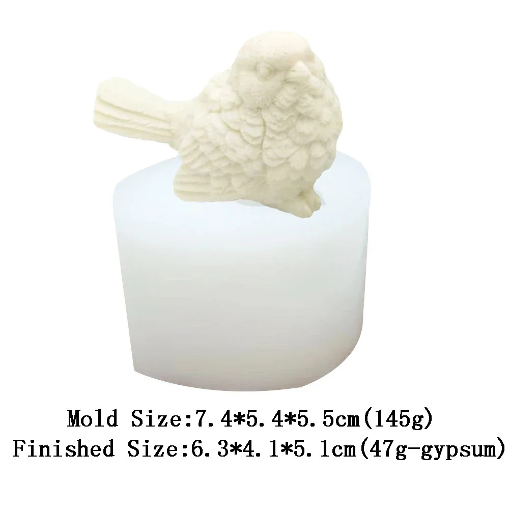 Vogel- und Tier-Silikonformen Kuchendekorationswerkzeuge 3D-Kuckuck-Seifenform Eis-Schokoladen-Spatzen-Gips-Kerzenform Küchen-Backzubehör – Detail 7