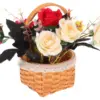 Mini Shopping Basket Flower Storage Egg Baskets for Fresh Eggs Easter Girl Candy Wood Children's Woven Arrangement Collecting 3