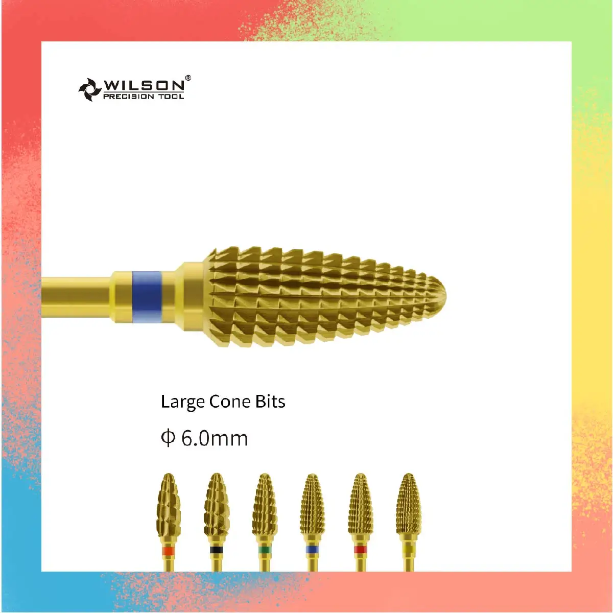 

WILSON Large Cone Bits-Tools Nails Cutters for manicure Drill Bits nails accessories remove hard gel free