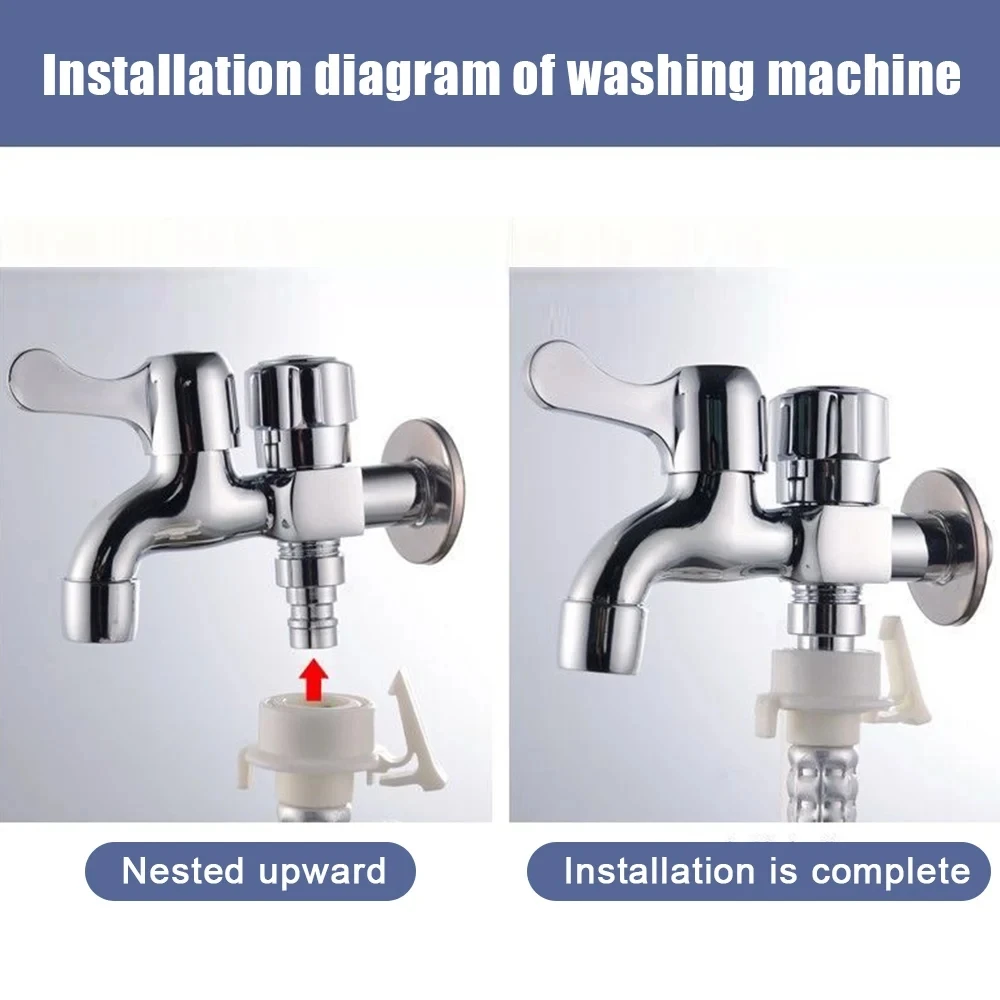 Washing Machine Faucet Double Head Brass Tap Machine Mop Pool Taps Outdoor Garden Bibcock Bidet Faucet Bathroom Accessories 4