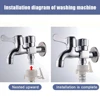 Washing Machine Faucet Double Head Brass Tap Machine Mop Pool Taps Outdoor Garden Bibcock Bidet Faucet Bathroom Accessories 4