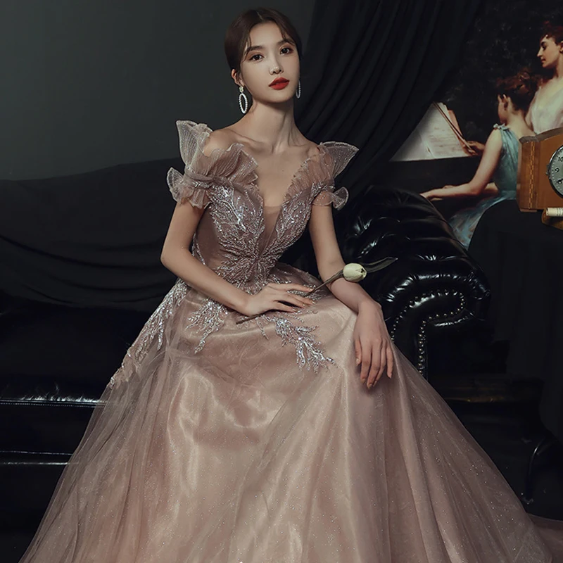 2023 New Summer Evening Dress Annual Party Show Host Performance Show Dress Adult Dress Magnificent Celebrity Slim Long Dress
