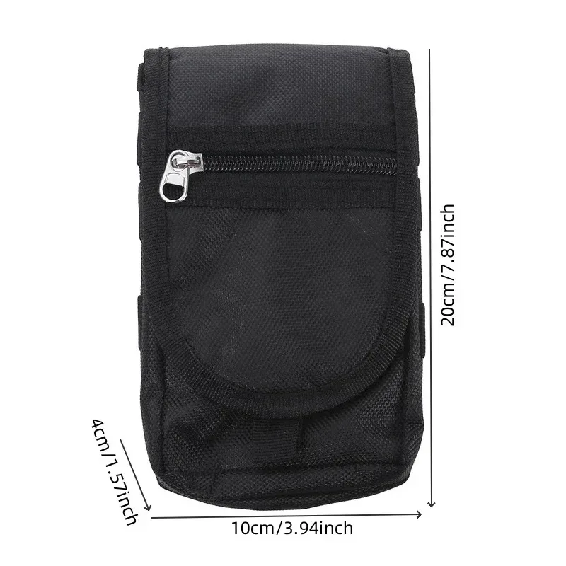 Men Oxford Mobile Phone Bag Casual Waist Bag Daily Coin Purse Multi-Purpose Phone Pouch Tactical Phone Pouch Carry Waist Bag