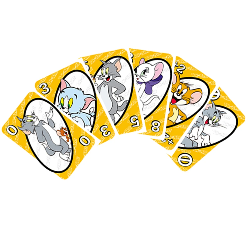 UNO TOM AND JERRY Matching Card Game SHOWEM Multiplayer Family Party Boardgame Funny Friends Entertainment Puzzle Poker 3