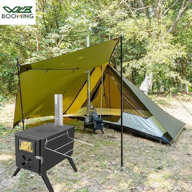 Camping Wood Stove Portable Firewood Stove Outdoor Tent Furnace
