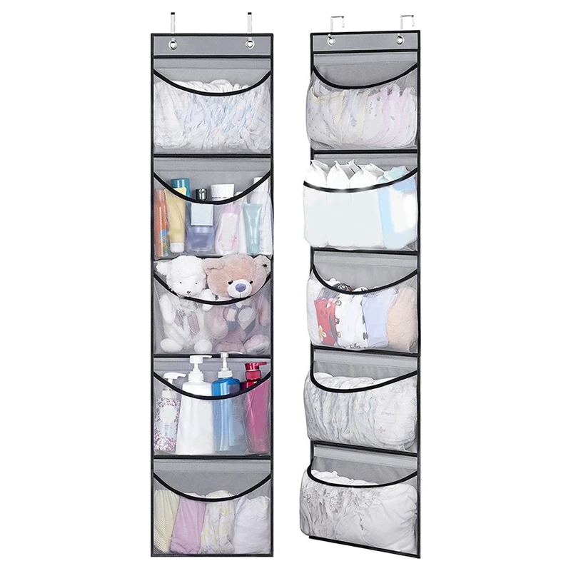 

Over The Door Organizer With 5 Pockets Hanging Closet Sundries Stuffed Animal Storage Storage Hanging Bag