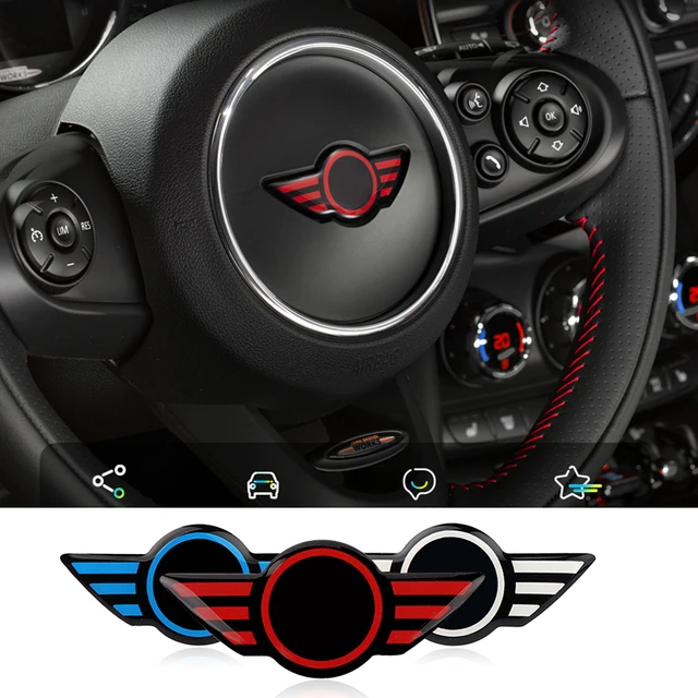 Pegatina de coche para MINI COOPER R55, R56, R57, R58, R59, R60, R61,  Clubman, Countryman, Centro de volante, accesorios de calcomanías 3D -  AliExpress