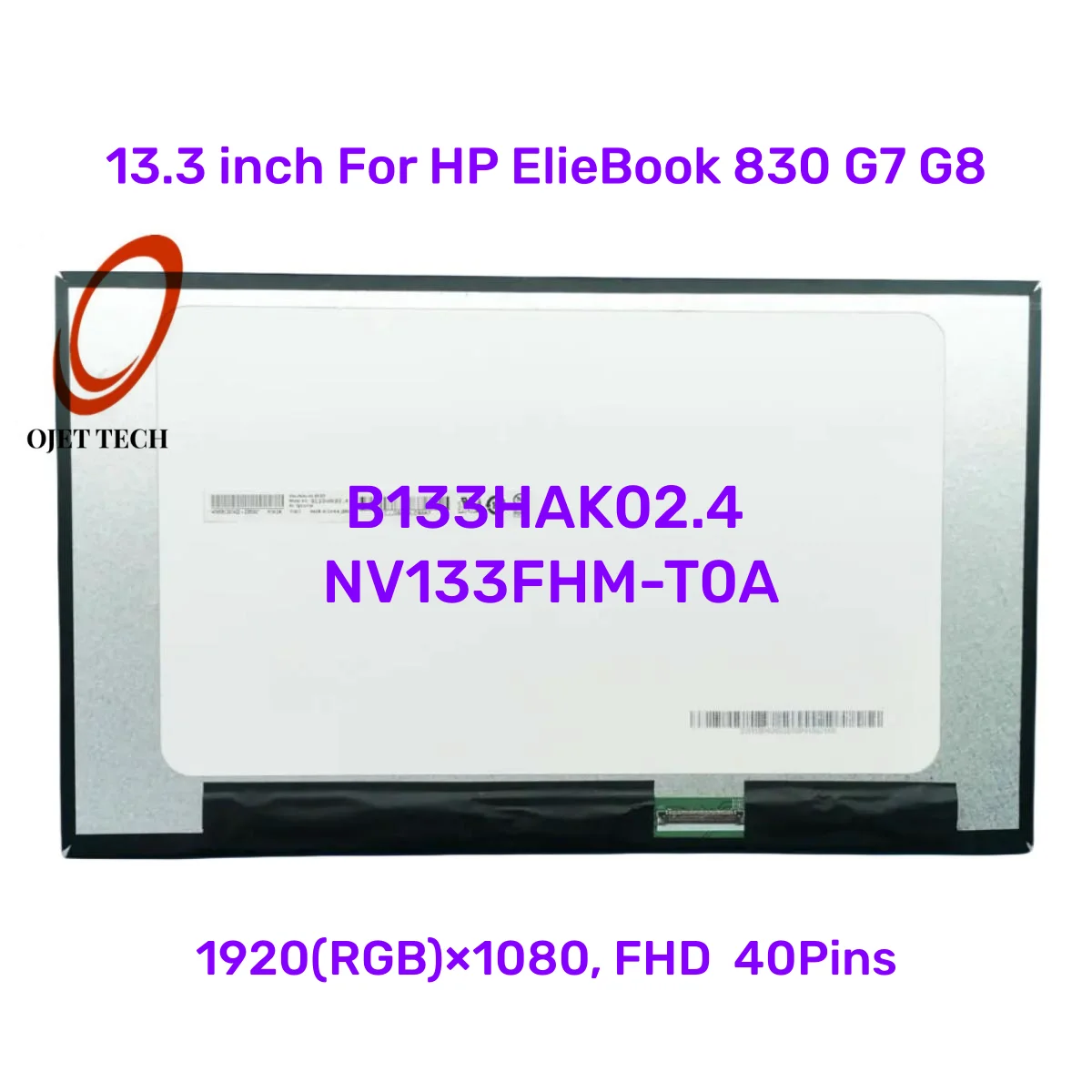 

B133HAK02.4 13.3 телефон с сенсорным ЖК-экраном, тонкая панель IPS FHD 1920x1080 60 Гц