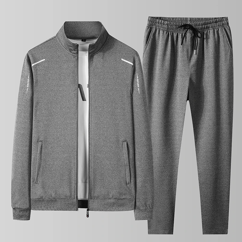 

Autumn New Men's Jogger Sportswear Suit Long Sleeve Zipper Jacket + Sweatpants Casual Two Piece Set Tracksuit Fashion Outfit Set