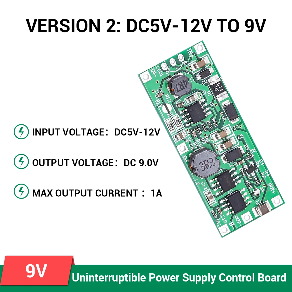 DC 5-12V to 9V 12V Charging Module for 18650 Lithium Battery UPS Voltage Converter Uninterruptible Power Supply Control Board voltage regulator dc dc step down module dc dc step module