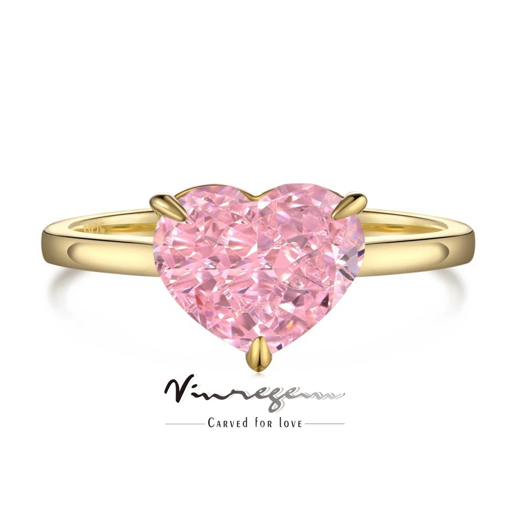 Vinregem 8*10 MM 4CT Heart Lab Created Sapphire Citrine Gems