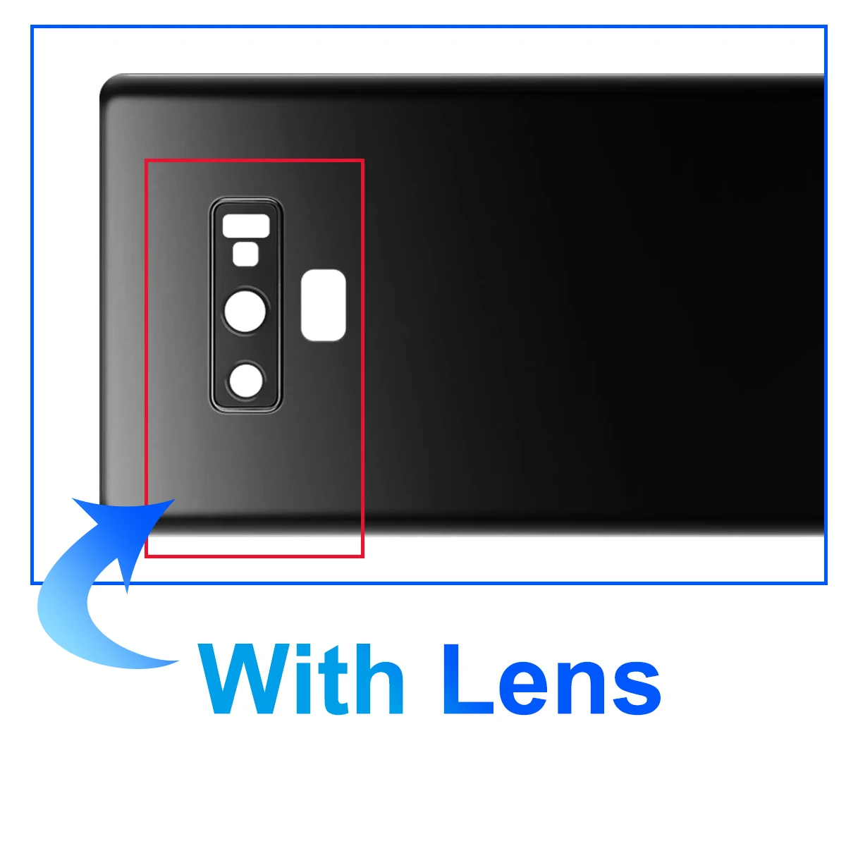 삼성 노트 9 N960 배터리 백 커버(카메라 렌즈 포함) N960 N9600 N960F용 휴대폰 후면 하우징 케이스 교체