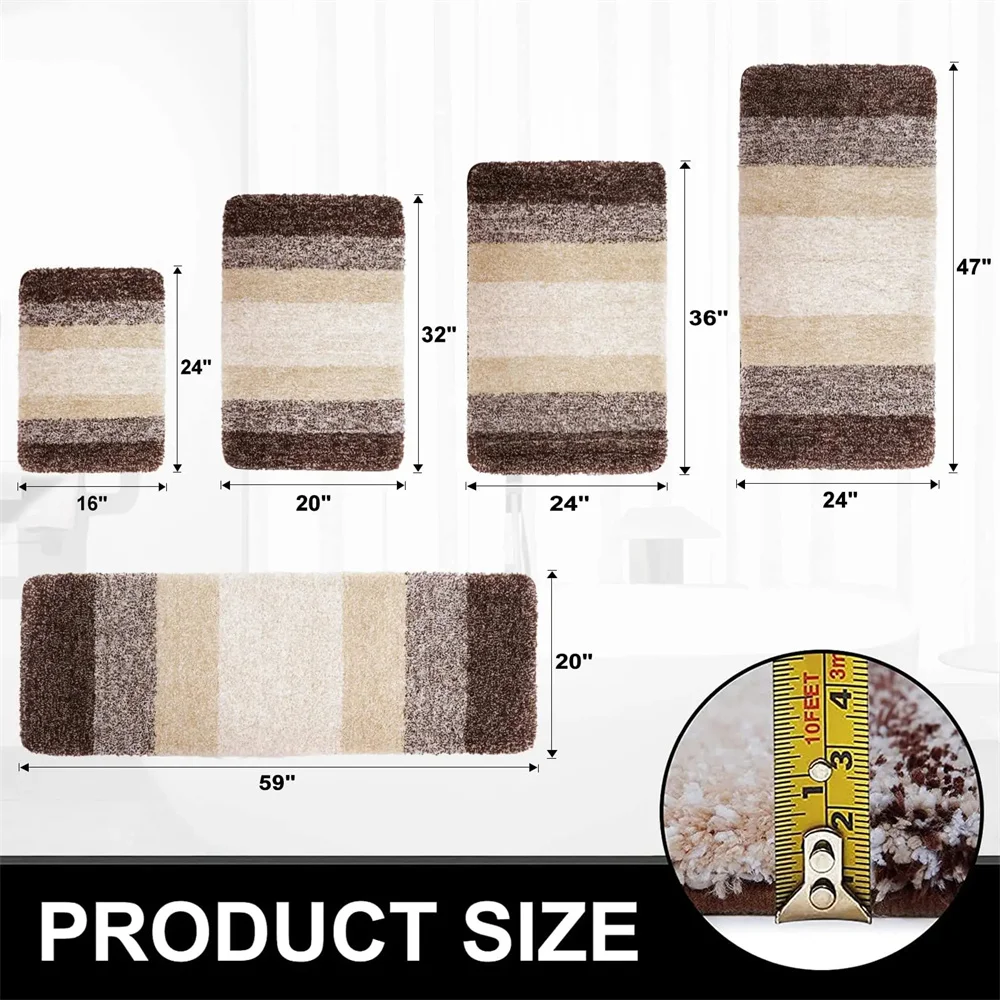 Olanly Luxury Bath Mat Microfiber Absorbent Bathroom Rug Shower Foot Mat Non-Slip Soft Living Room Floor Plush Carpet Decoration floor mat shaggy rugs