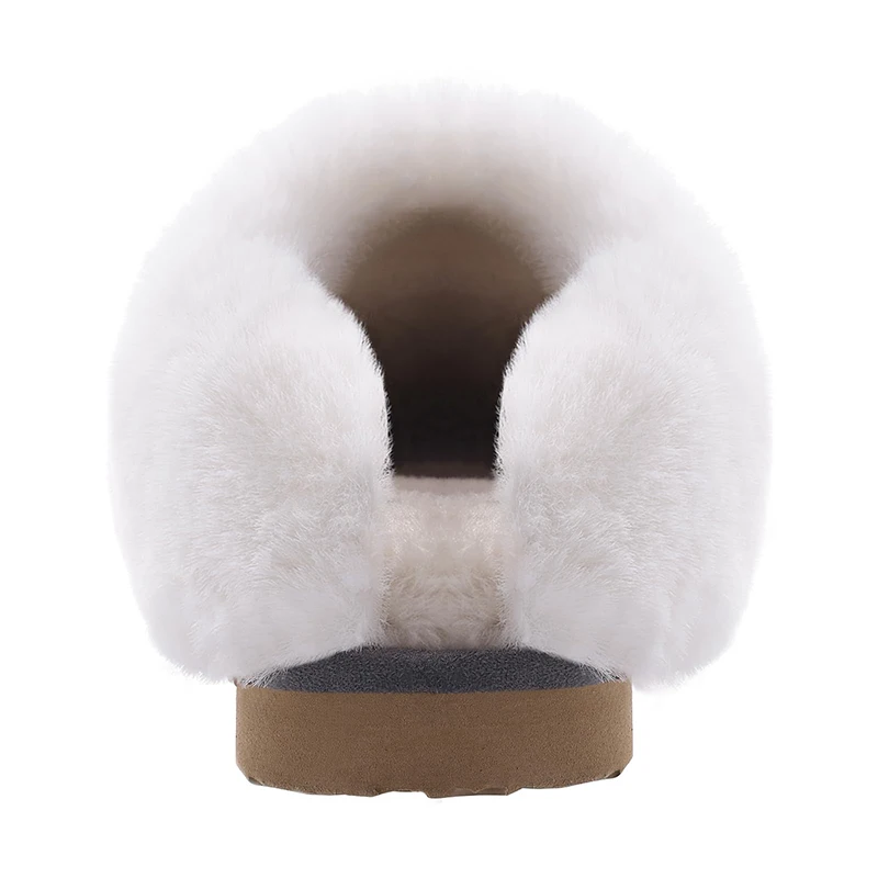 Women Fuzzy Suede Slippers Winter Indoor Outdoor