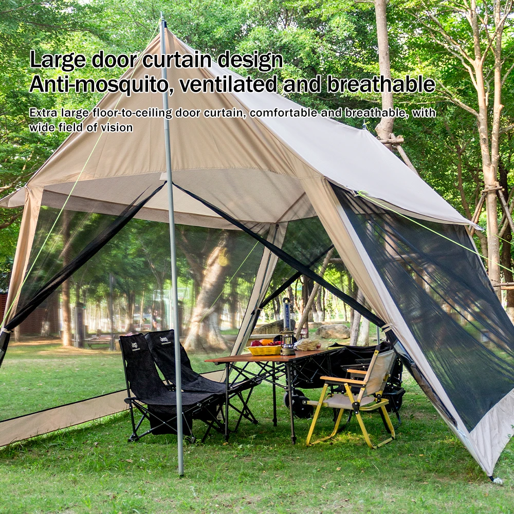 210D Outdoor 6-10p family camping anti-mosquito large canopy 2
