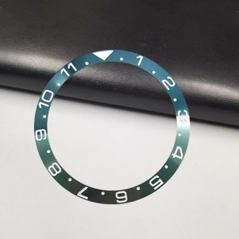 Watch Accessories GMT 38mm Slope Aluminum 12 Hour Bezel Ring Insert Ring Mouth Fits for RLX GMT Black Green SUB 40mm Watch Case