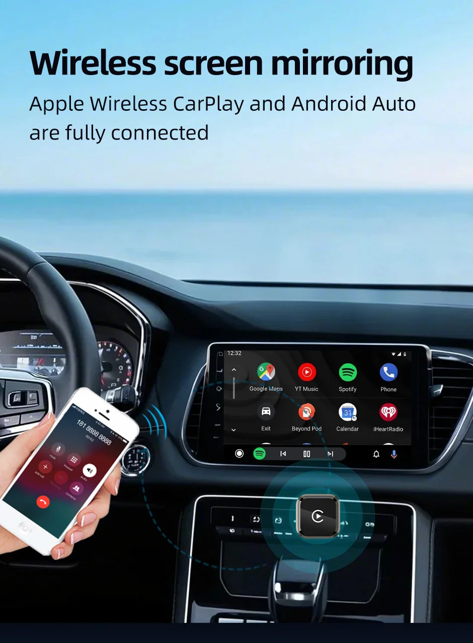 Wireless CarPlay Adapter for iPhone and Android