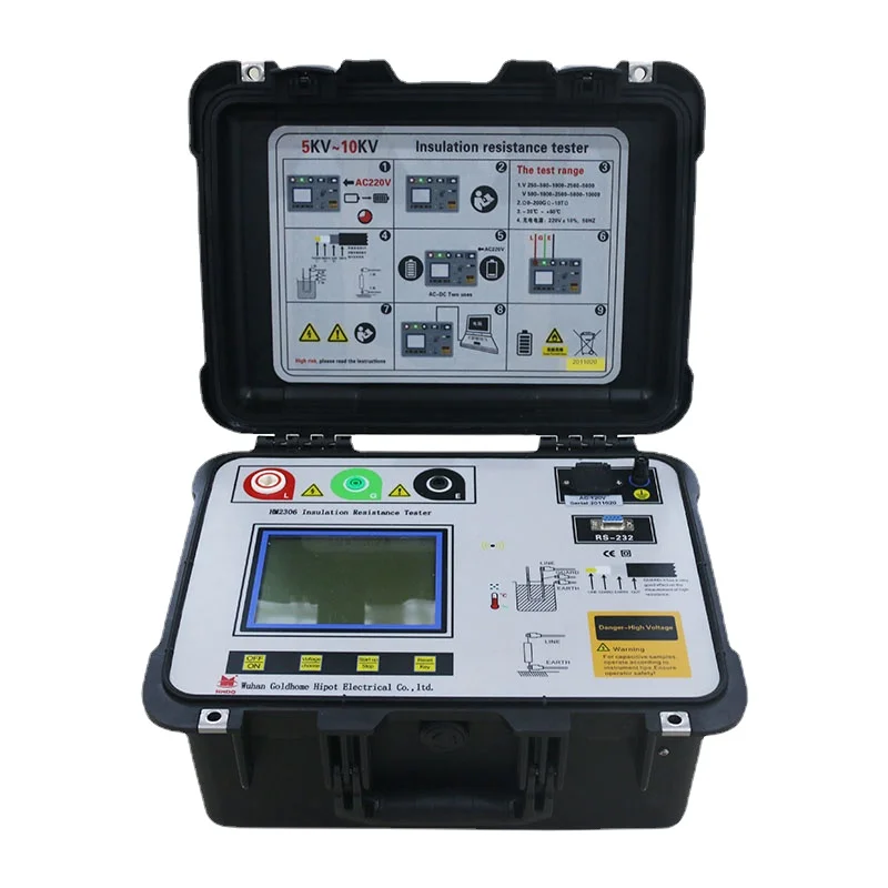 

Portable Megohmmeter Digital HV Megger 5kV 10kV Ohm Meter High Accuracy IR Insulation Resistance Tester with PI and DAR