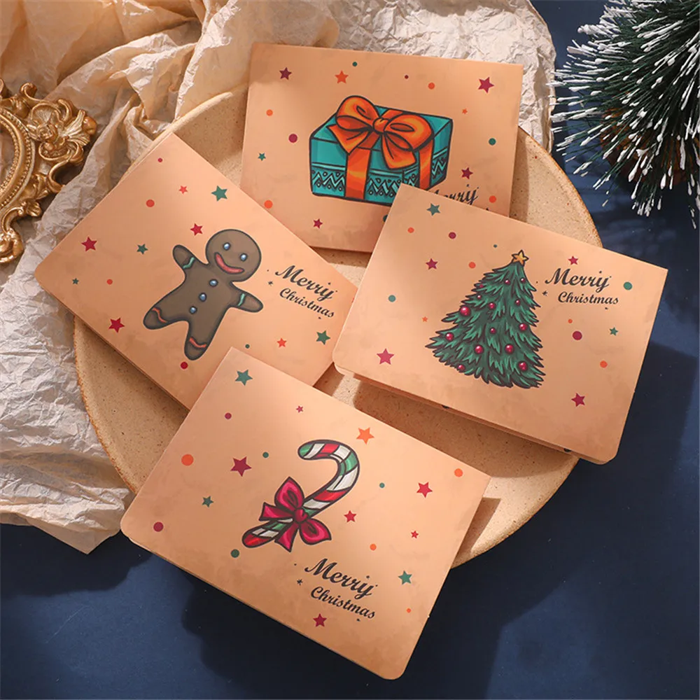 Boxed small blank cards, round-horned kraft paper, handwritten letters,  message cards, English word cards, 4.5*8cm - AliExpress